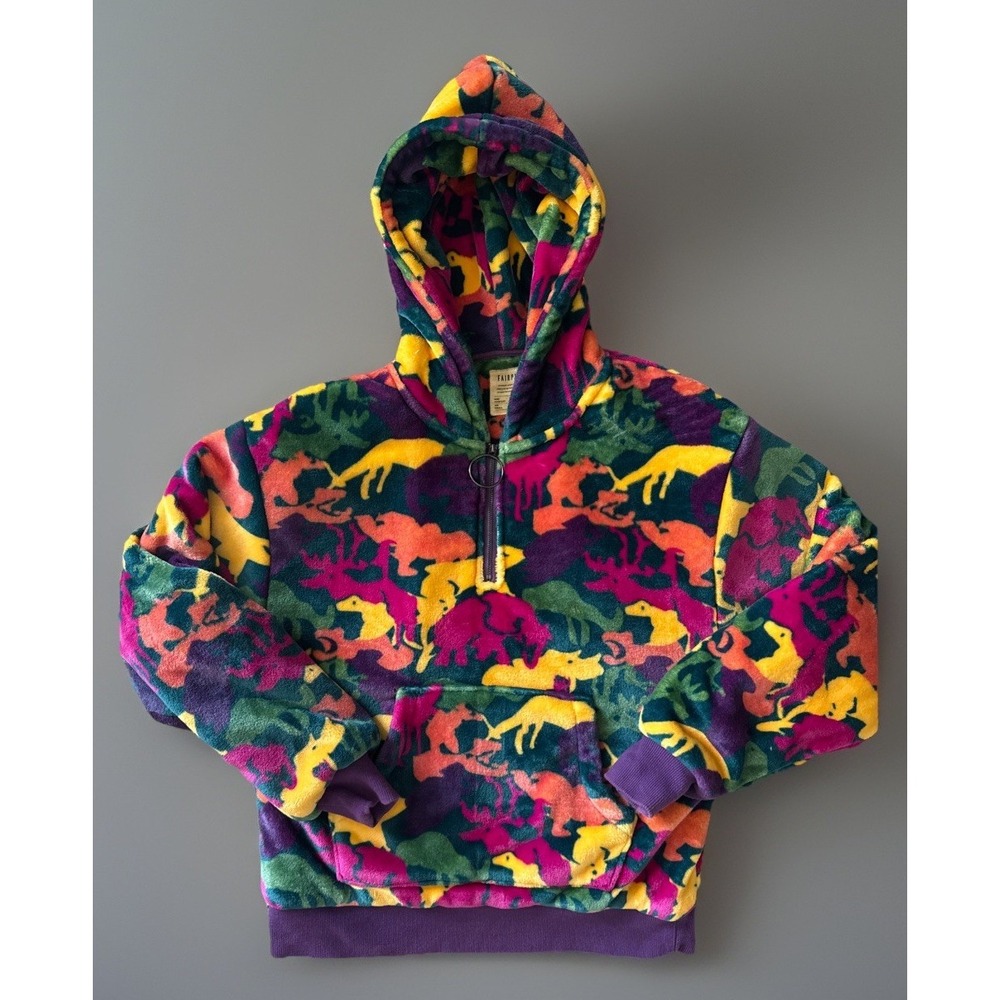 Urban Outfitters X FairPlay Unisex Adult SMALL Polar Fleece 1/4 Zip  Hoodie Soft